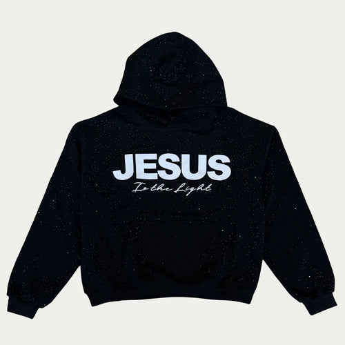 Jesus In The Light Rhinestone Hoodie