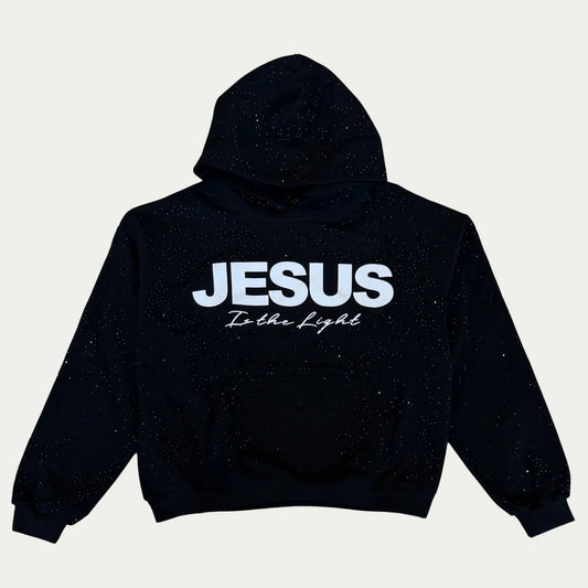 Jesus In The Light Rhinestone Hoodie